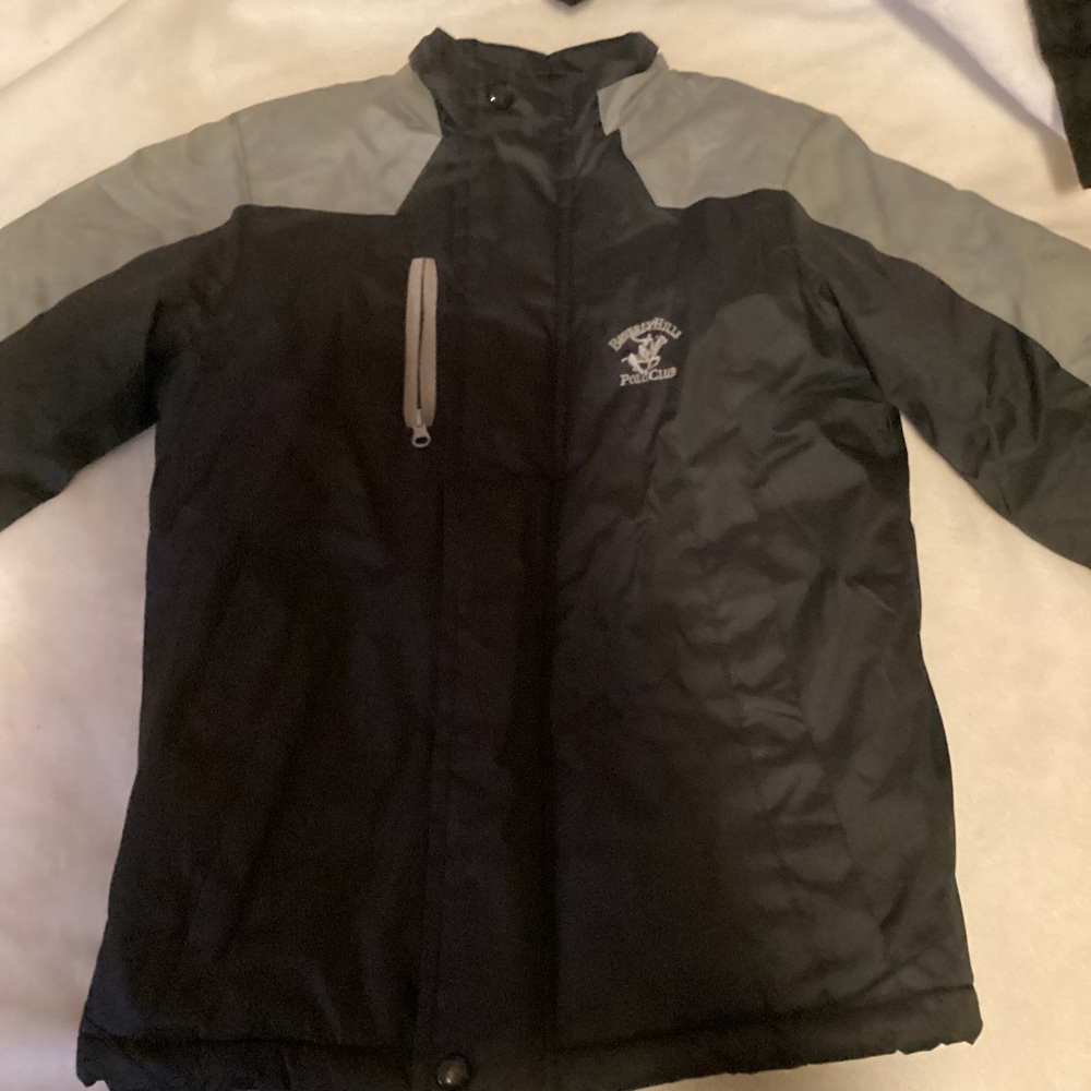 Beverly hills polo club black and grey winter coat